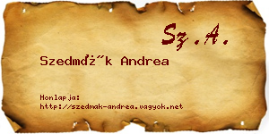 Szedmák Andrea névjegykártya
